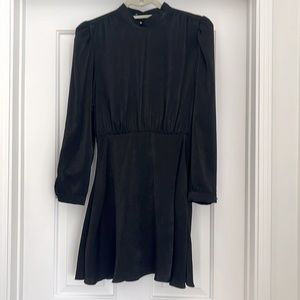 Zara mock neck black dress